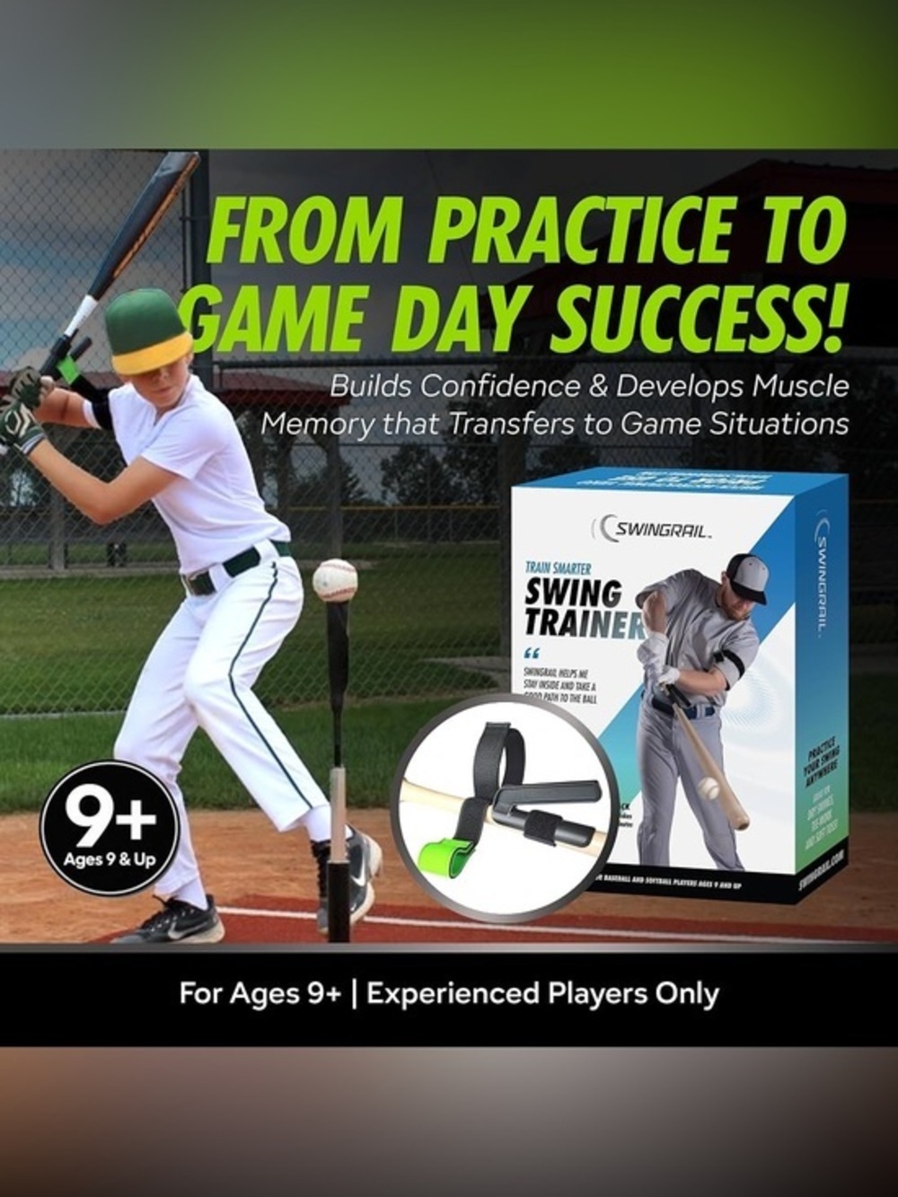 NEW SWINGRAIL Baseball/Softball Hitting Trainer